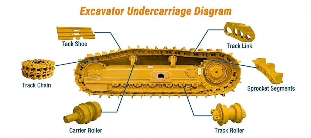 Haul truck undercarriage on ramp